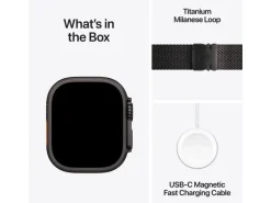 Apple Watch Ultra 3 Black Titanium Milanese Loop S
