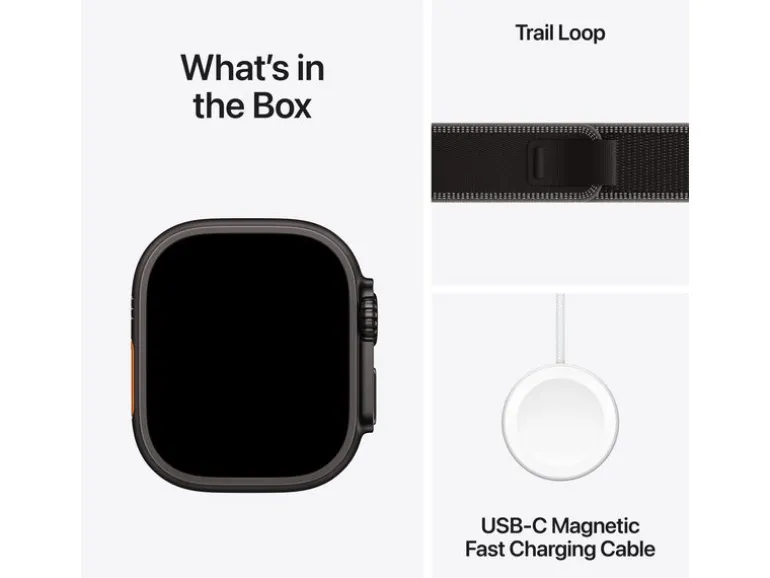 Apple Watch Ultra 3 Black Titanium Black Charcoal Trail Loop M/L
