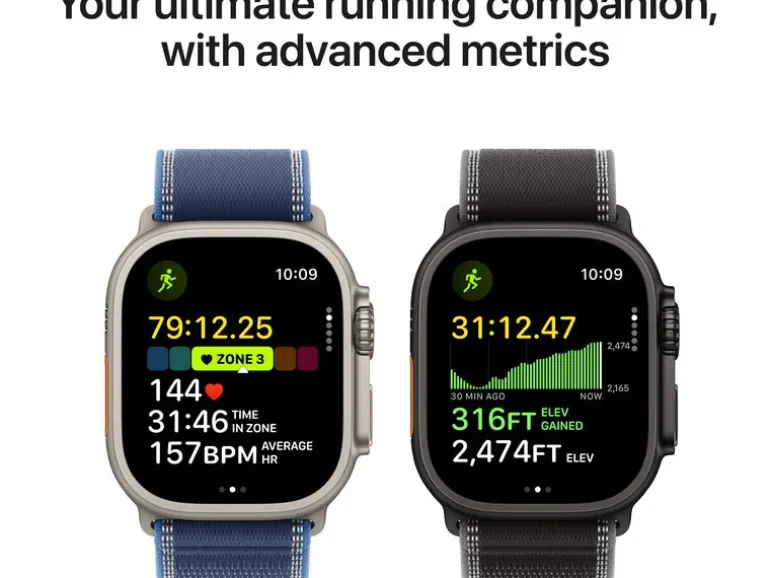Apple Watch Ultra 3 Natural Titanium Blue/Bright Trail Loop M/L