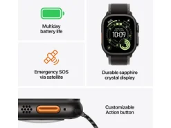 Apple Watch Ultra 3 Natural Titanium Blue/Bright Trail Loop M/L