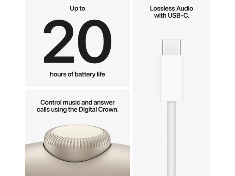 Apple Wireless On-Ear-Kopfhörer AirPods Max 2 Sternenlicht