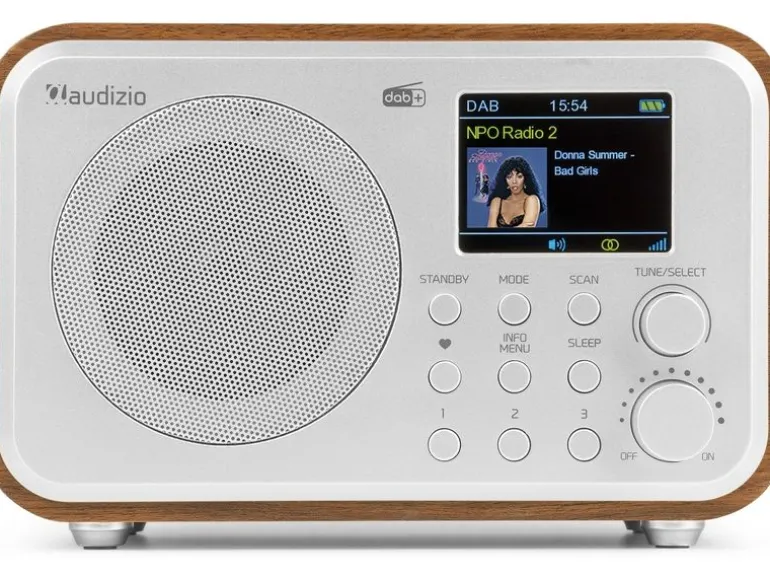 Audizio DAB+ Radio Milan Dunkelbraun/Silber