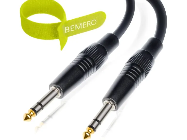 Bemero Audio-Kabel 6.3 Klinken - 6.3 Klinken 10 m, Schwarz