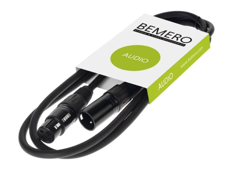 Bemero XLR-Kabel XLRf XLRm symmetrisch 1.5 m, Schwarz