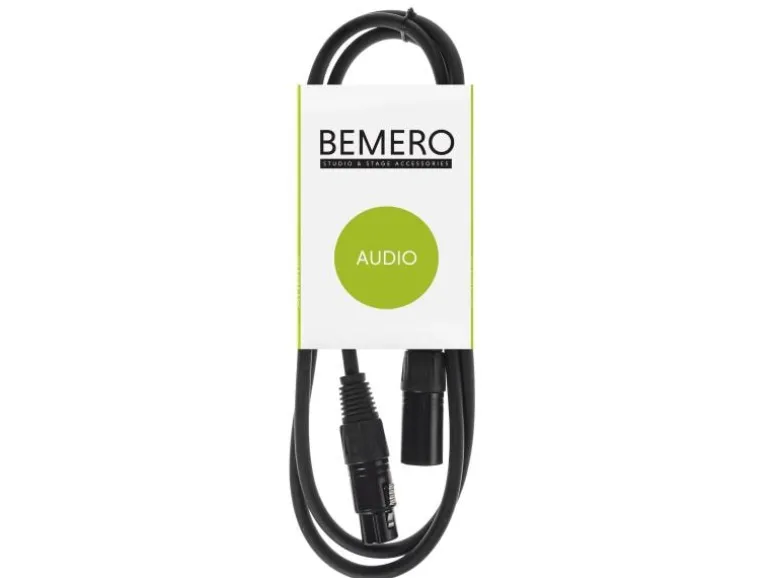 Bemero XLR-Kabel XLRf XLRm symmetrisch 1.5 m, Schwarz
