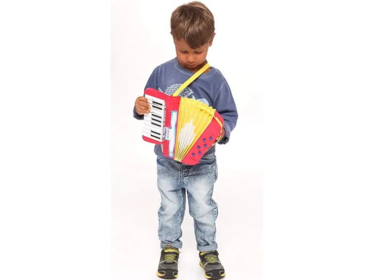 Bontempi Musikinstrument Akkordeon mit 17 Tasten C-E