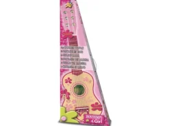 Bontempi Musikinstrument Holz-Gitarre 55 cm Pink Stickers