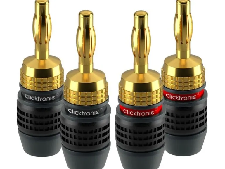 CE Bananenstecker SimpleLock vergoldet