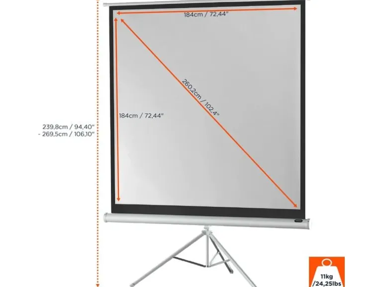 Celexon Stativleinwand Eco 184x184 cm 1:1 Weiss