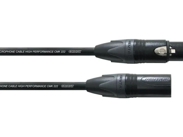 Cordial XLR-Kabel XLRm-XLRf 10 m, Schwarz