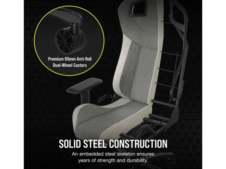 Corsair Gaming-Stuhl T3 Rush (2023) Grau/Weiss