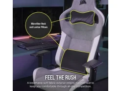 Corsair Gaming-Stuhl T3 Rush (2023) Grau/Weiss