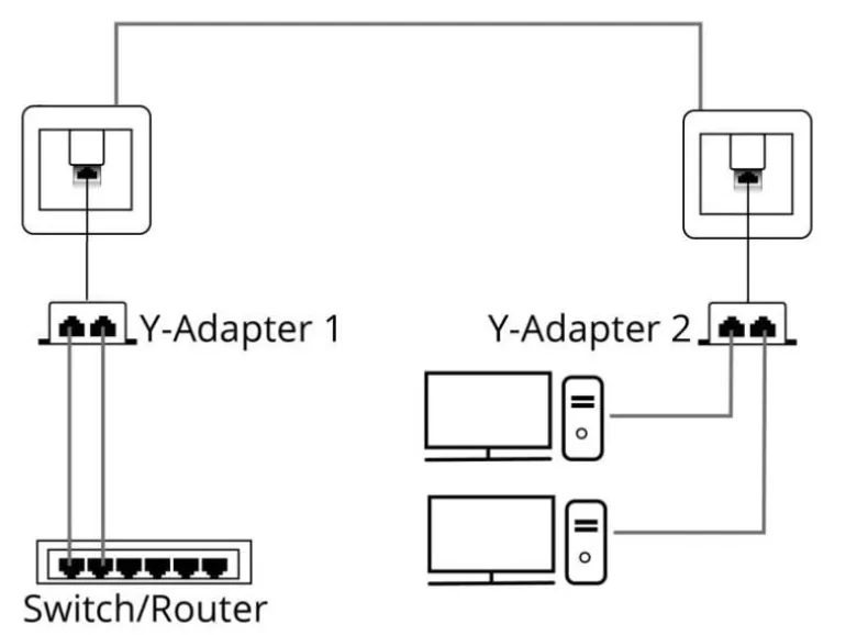 Delock Anschlussverdoppler 2x 100Mbps LAN 1 Stück