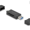 Delock Card Reader Extern USB-C / A für SD und Micro SD