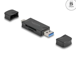 Delock Card Reader Extern USB-C / A für SD und Micro SD
