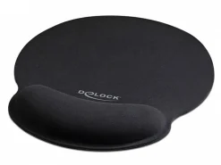 Delock Ergonomische Mausmatte mit Handballenauflage Schwarz