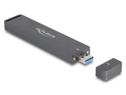 Delock Externes Gehäuse M.2 NVMe PCIe SSD, SATA SSD mit USB-A