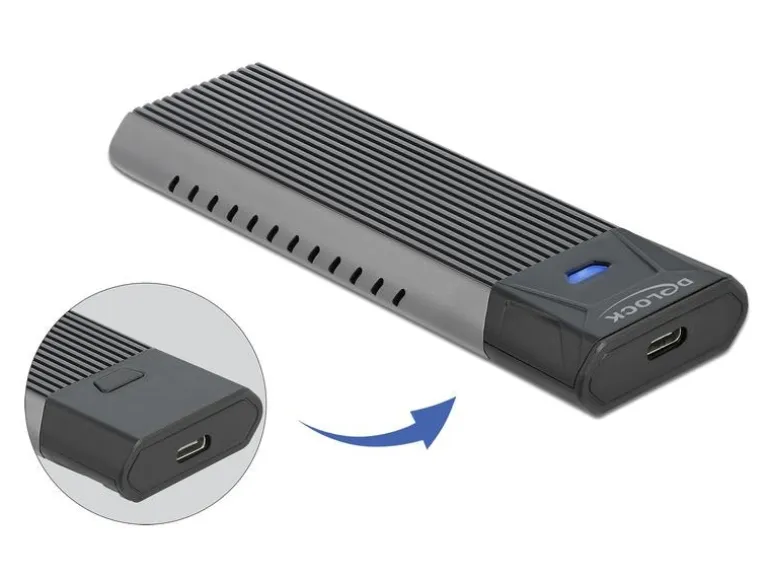 Delock Externes Gehäuse M.2 SATA&NVME zu USB.3.2 M.2