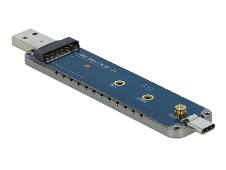 Delock Externes Gehäuse USB-A/C - NVME M.2 SSD