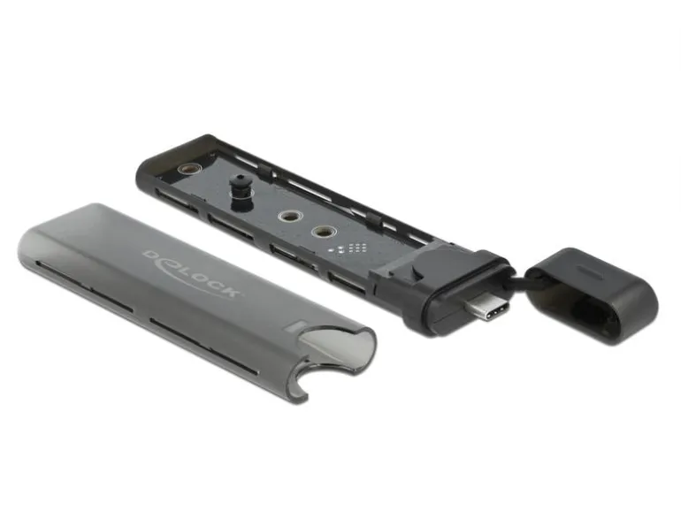 Delock Externes Gehäuse USB-C, NVME&SATA M.2, bootfähig, 10Gbps M.2