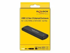 Delock Externes Gehäuse USB 3.1 Gen2 für M.2 NVME&SATA SSD