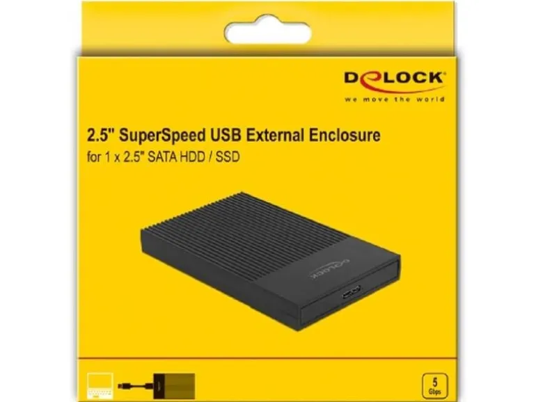 Delock Externes Gehäuse USB 3.0 - SATA HDD / SSD 2.5" bis 9.5mm