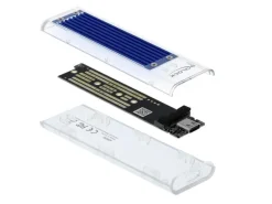Delock Externes Gehäuse USB3.1 Typ-C – NVME SSD M.2, Transparent