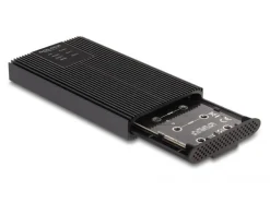 Delock Externes Gehäuse 2x M.2 NVMe PCIe SSD USB-C 20 Gbps M.2