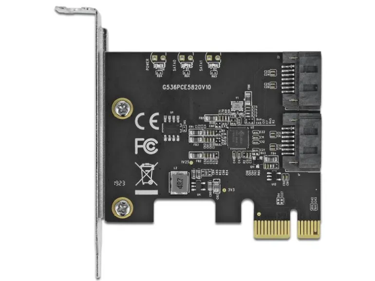 Delock Host Bus Adapter 2 Port SATA PCIe Karte