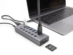 Delock Hub (Externer, USB 5 Gbps, 6 Port, mit Schalter)