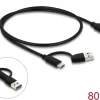 Delock Hub (10 Gbps, Metall, 2x USB-C, 2x USB-A)