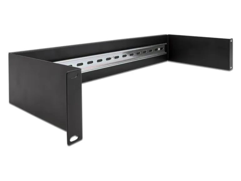 Delock Hutschienenpanel 2HE 19", Schwarz
