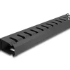 Delock Kabelführungspanel 1HE mit 2 Öffnungen 19" Rack, Schwarz