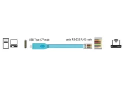 Delock Konsolenkabel USB-C - RJ45 RS-232, Cisco kompatibel, 3m