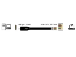 Delock Konsolenkabel USB-C - RJ45 RS-232, Cisco kompatibel, 2m