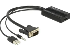 Delock Konverter VGA – HDMI, mit Audio 3.5mm Klinke