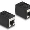 Delock Kupplung RJ45 - RJ45, Cat.6A, Schwarz 1 Stück