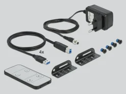 Delock KVM Switch 4 Port HDMI mit USB 3.0 und Audio 4k 60Hz