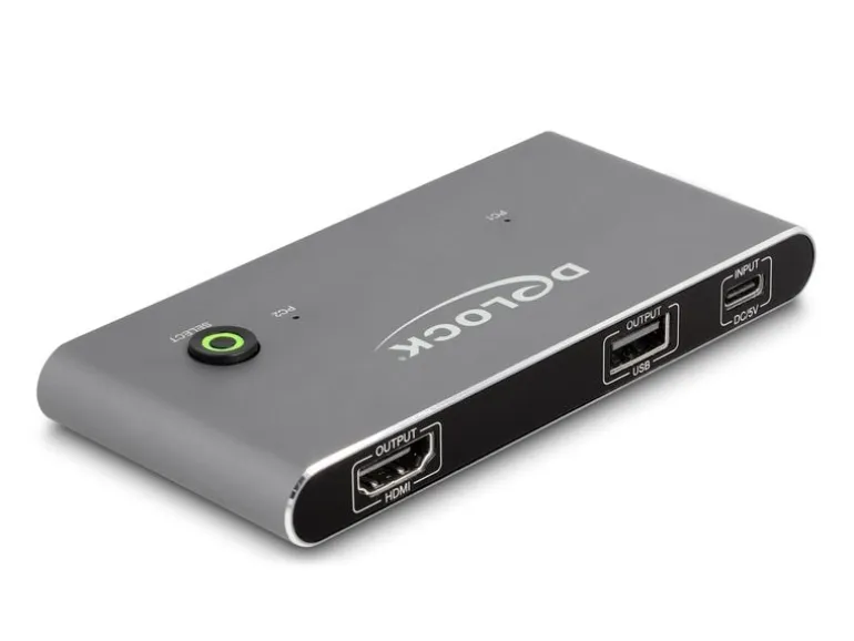 Delock KVM Switch USB-C zu HDMI 8K 60 Hz mit USB 2.0