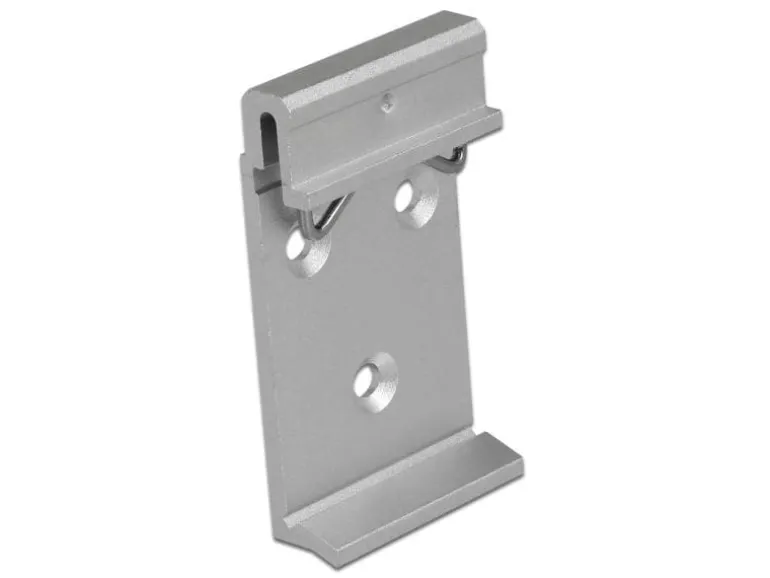 Delock Montageset Aluminium Clip 27 mm für Hutschiene