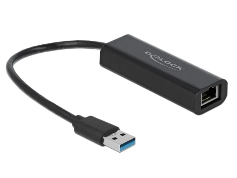 Delock Netzwerk-Adapter USB-A – RJ45, 2.5Gbps Schwarz