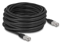 Delock Patchkabel Outdoor Cat 6A, S/FTP, 15 m, Schwarz