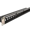Delock Patchpanel Keystone 24 Port mit Entlastungsschiene 19" Rack