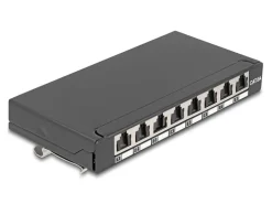 Delock Patchpanel 8-Port Desktop/DIN-Rail/Wand
