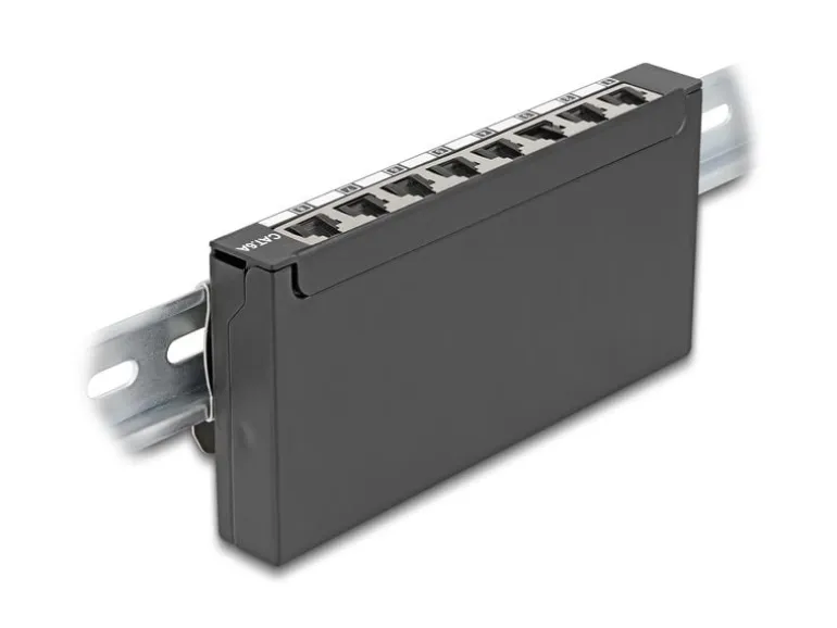 Delock Patchpanel 8-Port Desktop/DIN-Rail/Wand