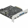 Delock PCI-Express-Karte USB 3.1 Gen2 - 3x USB-C + 2x USB-A