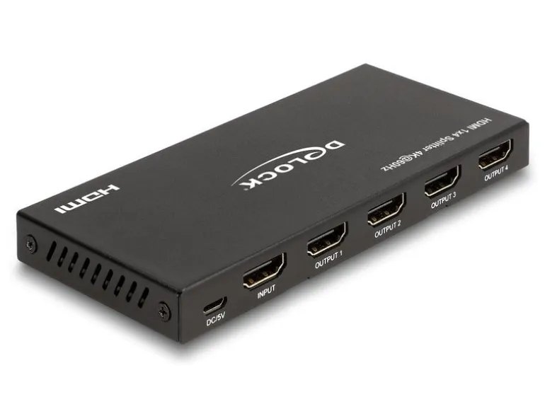 Delock 4-Port Signalsplitter HDMI-HDMI 4K/60 Hz