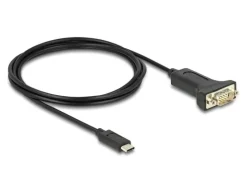 Delock Serial-Adapter USB-C – RS-232 D-Sub 9 Pin mit Muttern 2 m