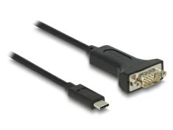 Delock Serial-Adapter USB-C – RS-232 D-Sub 9 Pin mit Muttern 2 m