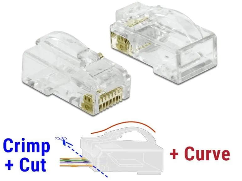 Delock Stecker RJ45 Cat.6 UTP 20 Stück, Transparent